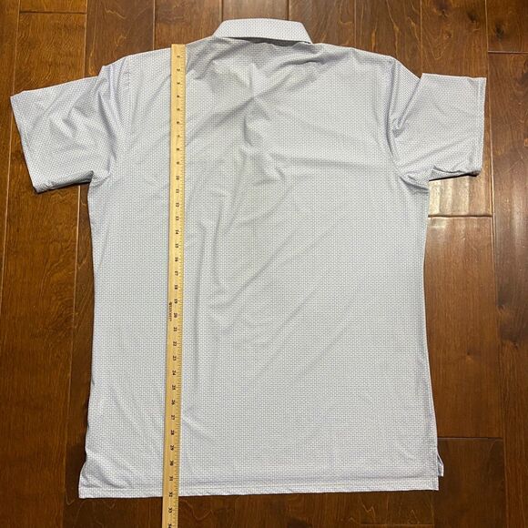 Holderness & Bourne Tailored Fit Performance Polo Shirt White Blue Men's Size XL - Picture 8 of 8